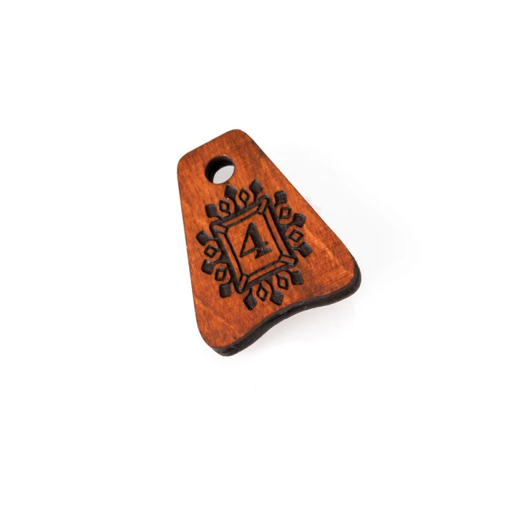 Wooden Keychain - Jaś 1 color orange dim. 50x38mm - BD042