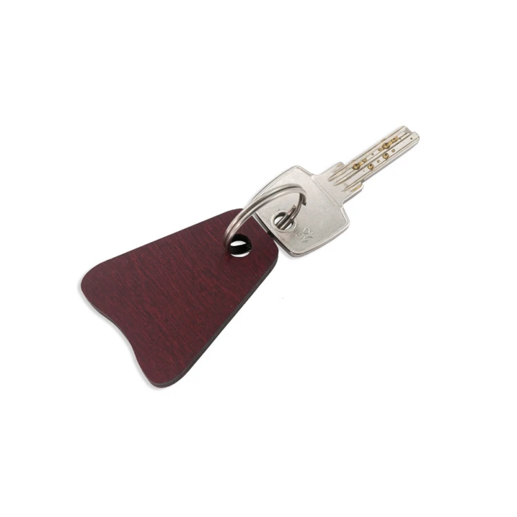 Wooden Keychain - Jaś 3 color dark cherry dim. 50x38mm - BD053