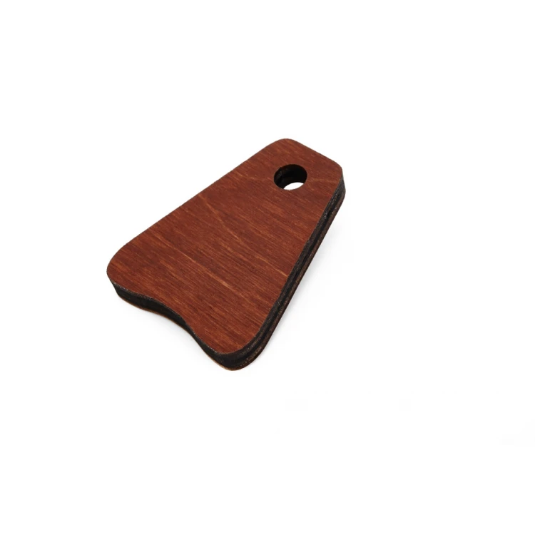 Wooden Keychain Jaś 4 - Light Walnut Color - Size 50x38mm - BD070