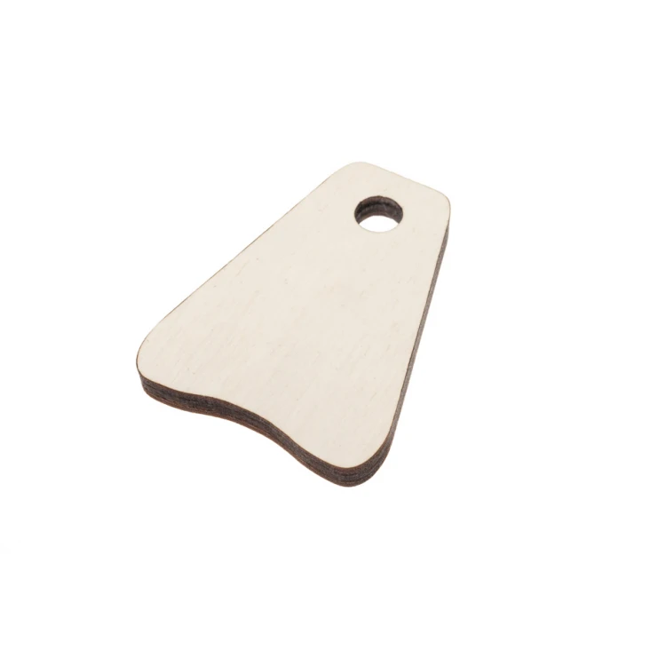 Wooden Keychain Jaś 6 - White Color - Size 50x38mm - BD065