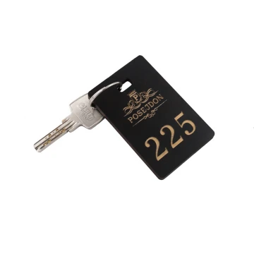 Margo 5 Wooden Keychain - Wenge Color, Dimensions: 80x50mm - BD029