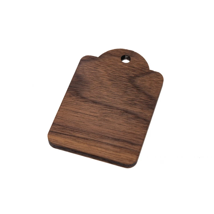 Wooden Keychain Mini Retro 8 - Walnut Wood - Dimensions 65x45mm - BD091