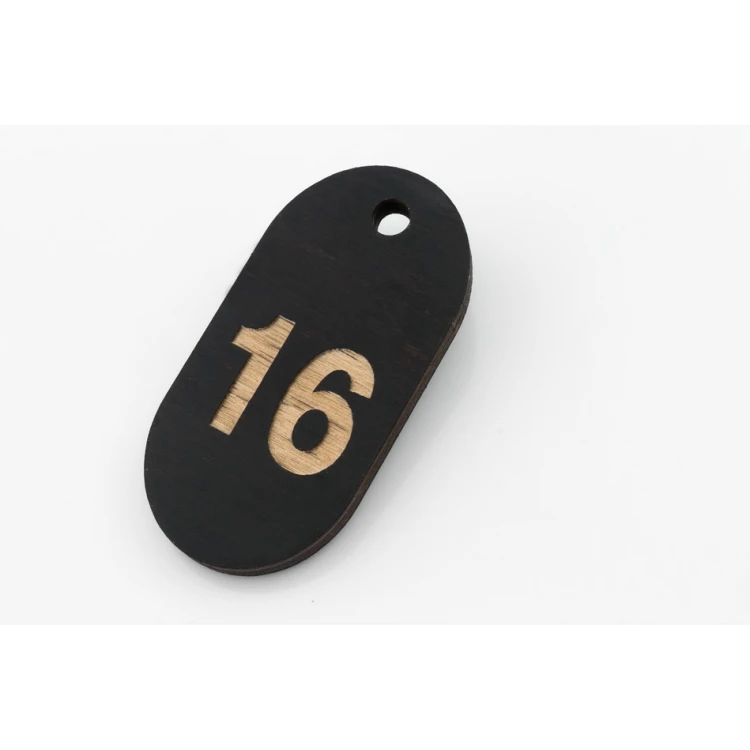 Wooden Keychain - OLBREL 5 Wenge color dim. 30x60mm - BD036