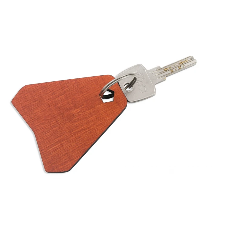 Wooden Keychain - Ollobrel 1 color orange dim. 69x65mm - BD039