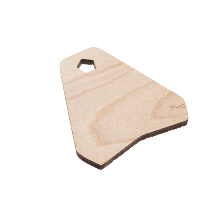 Ollobrel 10 Wooden Keychain - Maple Wood - Dimensions 69x65mm - BD093