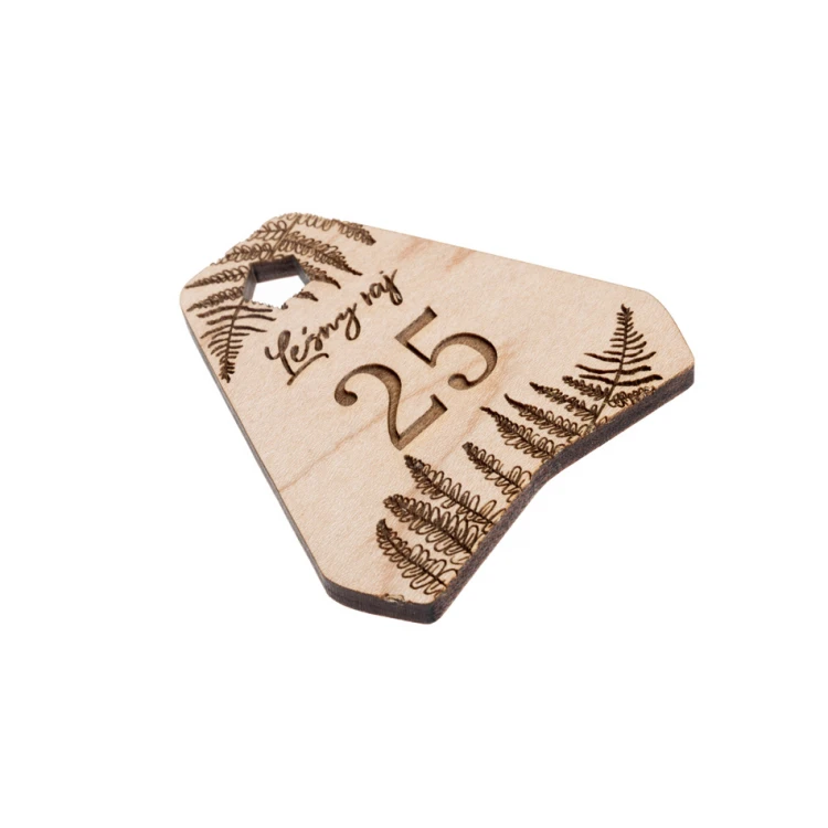 Ollobrel 10 Wooden Keychain - Maple Wood - Dimensions 69x65mm - BD093