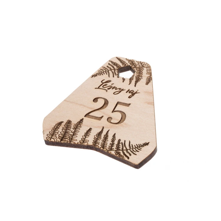 Ollobrel 10 Wooden Keychain - Maple Wood - Dimensions 69x65mm - BD093