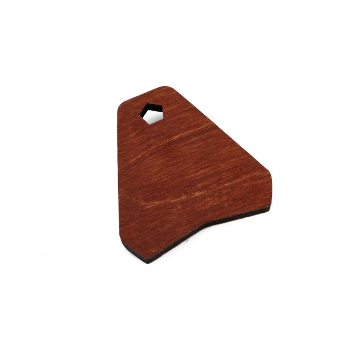 Ollobrel 4 Wooden Keychain - Light Walnut Color - Size 69x65mm - BD072