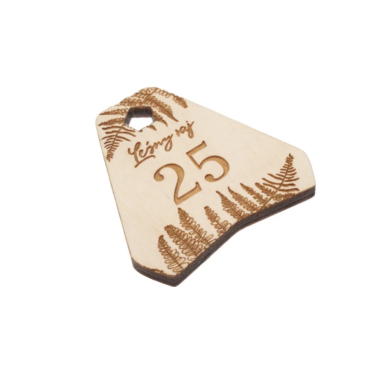 Ollobrel 6 Wooden Keychain - White Color - Size 69x65mm - BD063