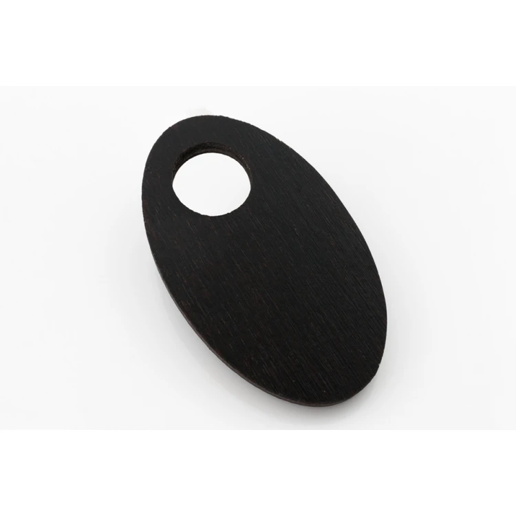 Wooden Keychain Oval Mini 5 - Wenge Color Dimensions 30x50mm - BD034