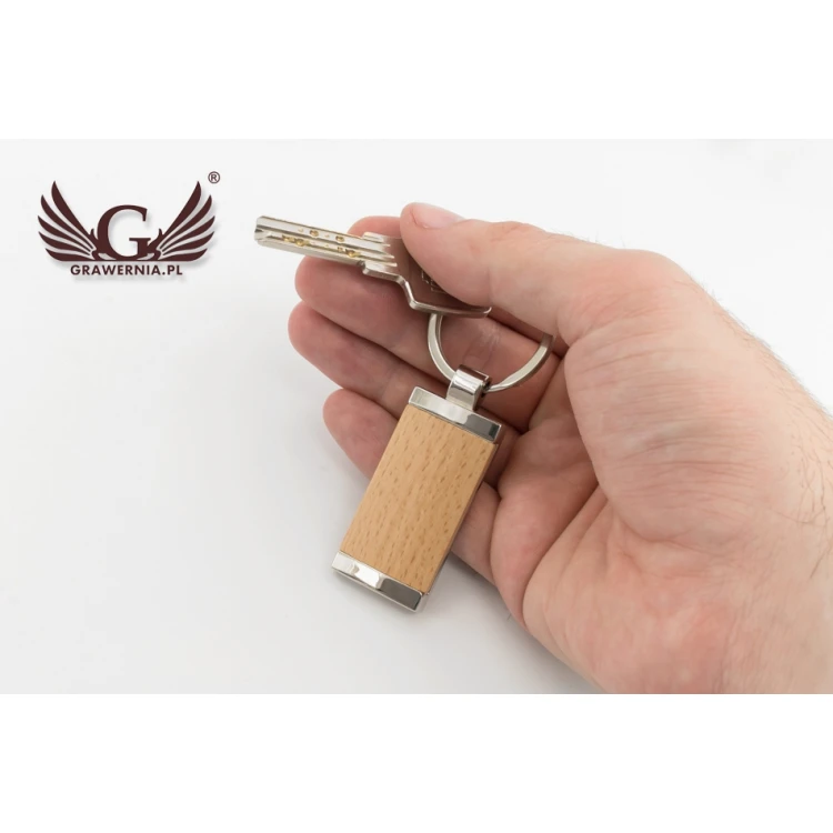 Wooden Keychain with Engraving - Paul - BP76