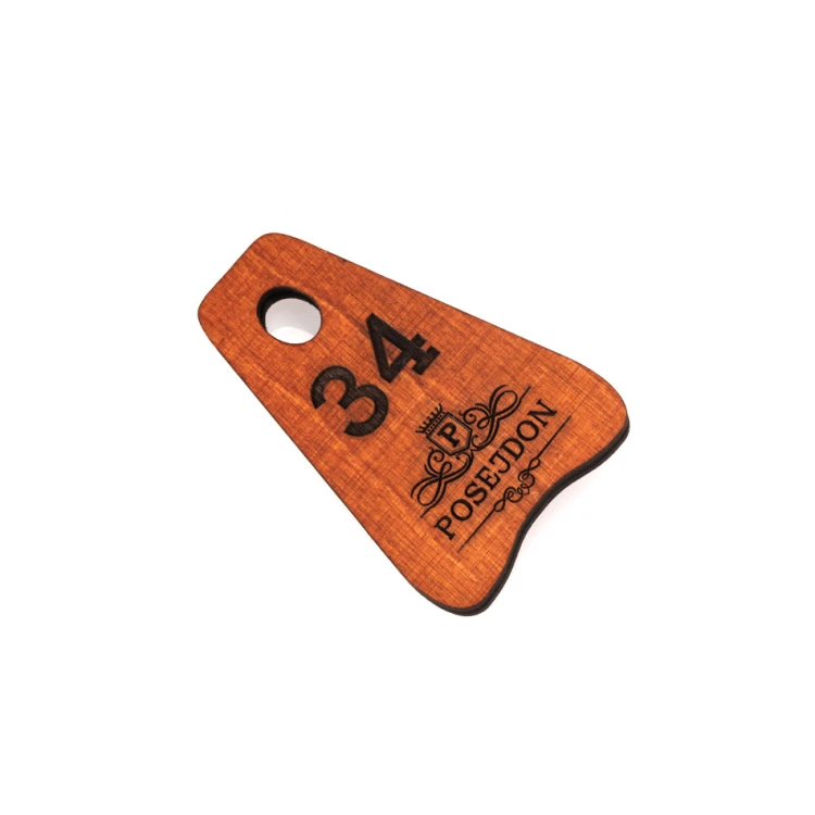 Wooden Keychain - Pioneer 1 - Orange Color Size 80x60mm - BD046