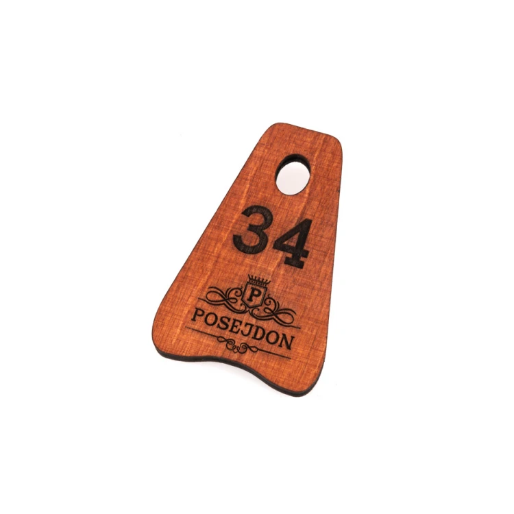 Wooden Keychain - Pioneer 1 - Orange Color Size 80x60mm - BD046