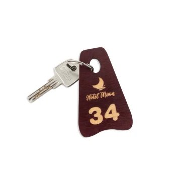 Wooden Keychain - Pioneer 3 color dark cherry dim. 80x60mm - BD051