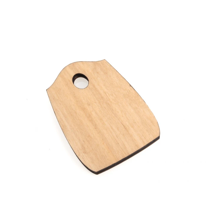 Wooden Pirate 2 Keychain - Natural Color - Size 80x55mm - BD087