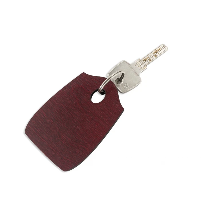 Wooden Pirate 3 Keychain - Dark Cherry Color, Size 80x55mm - BD049