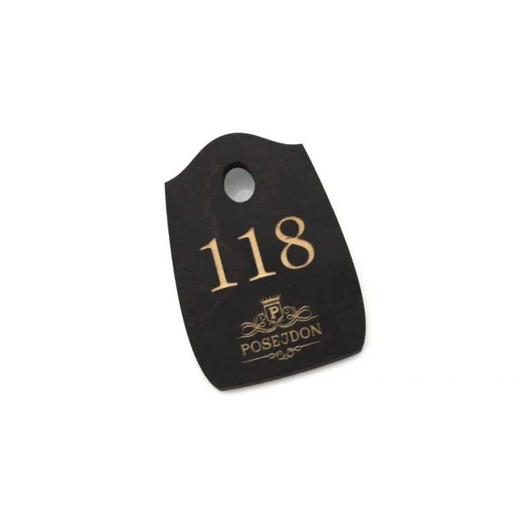 Wooden Pirate 5 Keychain - Wenge Color Dimensions 80x55mm - BD030