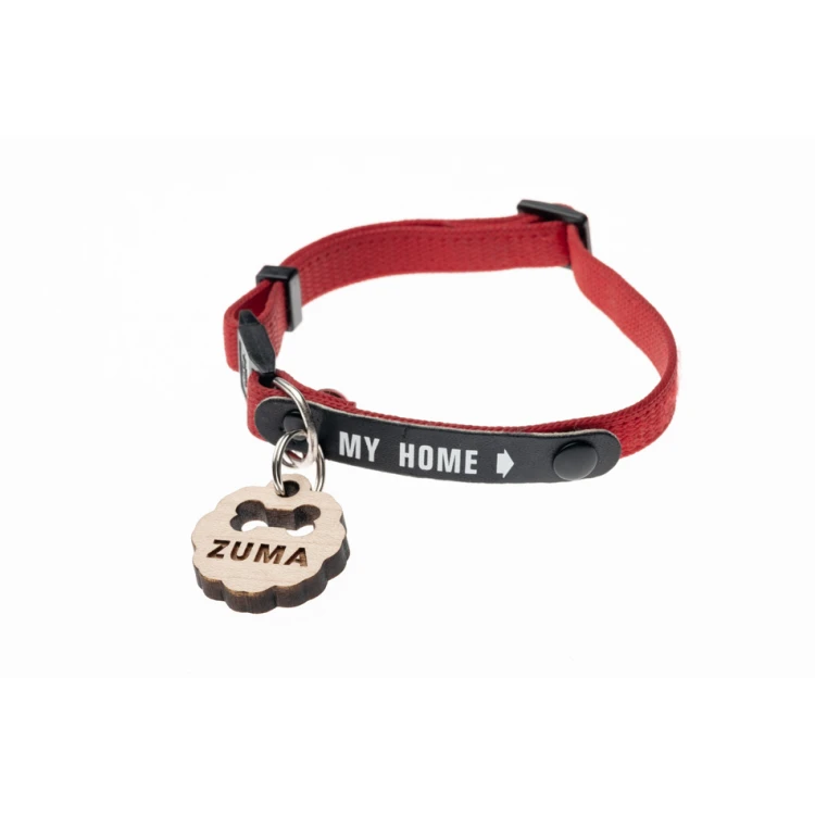 ID Tag - Premium Keychain for Dog and Cat with Engraving - Solid Maple Wood - BDZ054