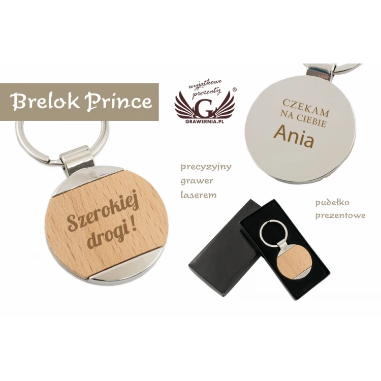 Wooden Keychain with Engraving - Prince - BP75