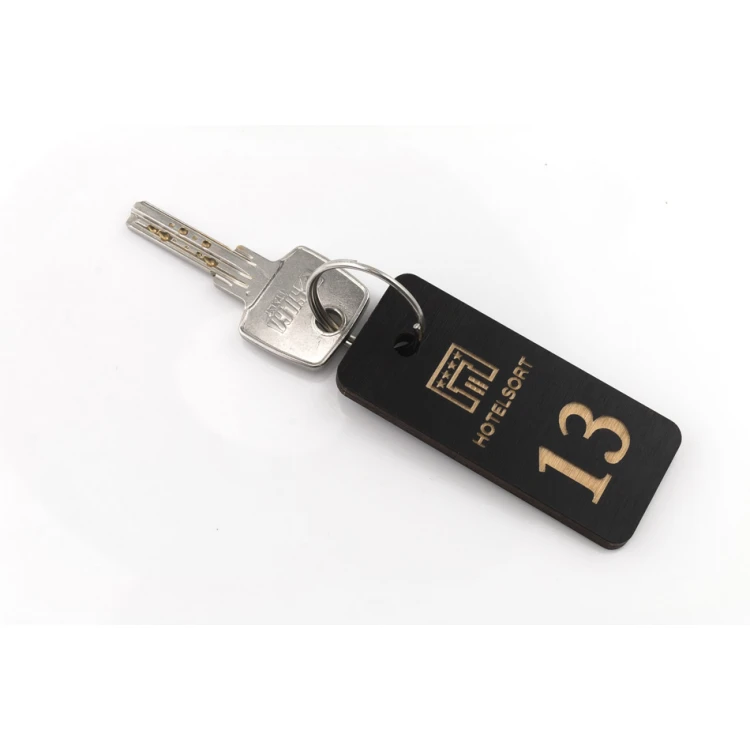 Sambrel 5 Wooden Keychain - Wenge Color Size 30x70mm - BD025