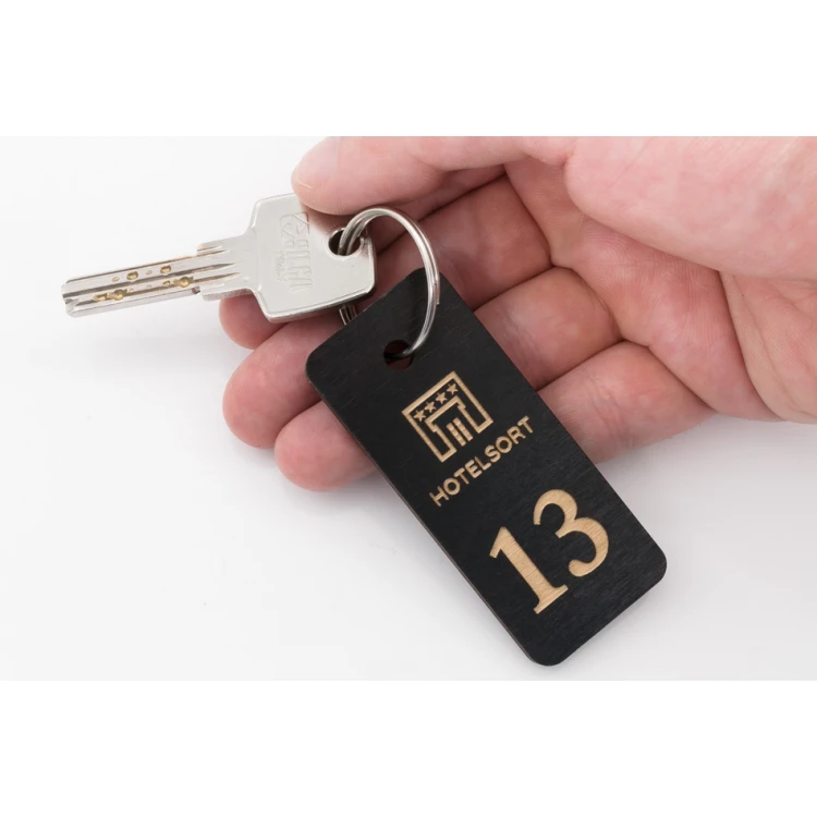 Sambrel 5 Wooden Keychain - Wenge Color Size 30x70mm - BD025