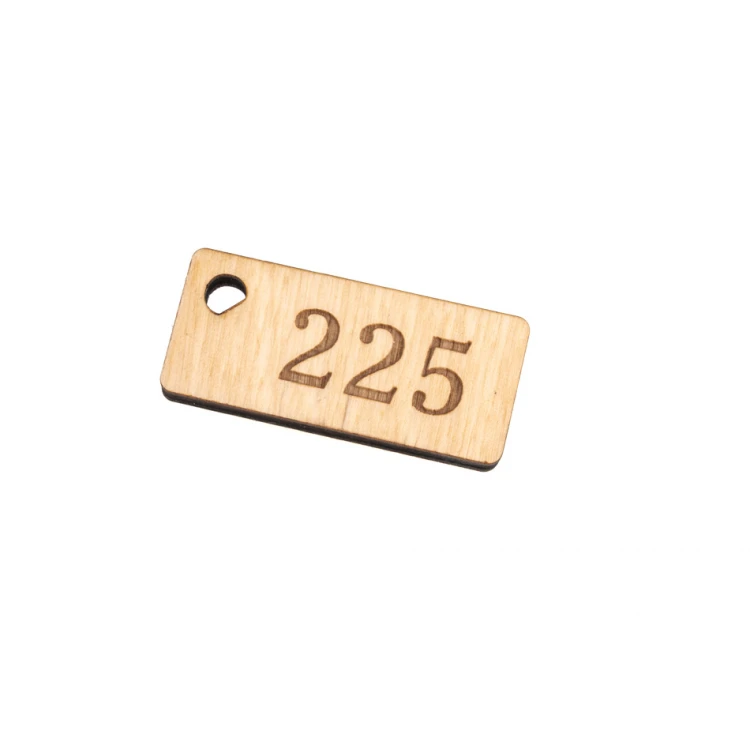 Wooden Keychain Split 2 - Natural Color - Size 45x20mm - BD088