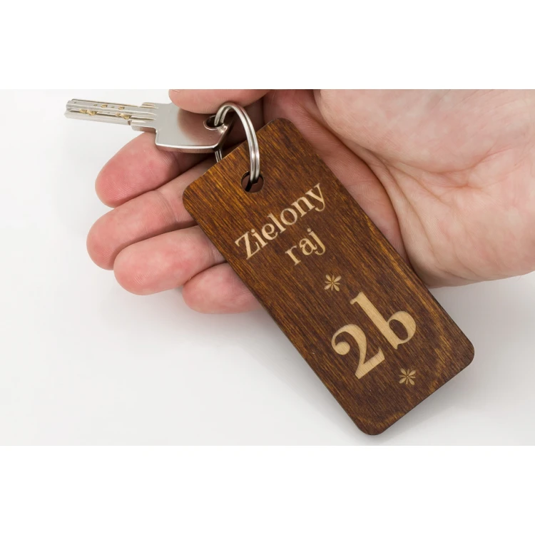 Wooden Keychain - TOMBREL 4 Light Walnut