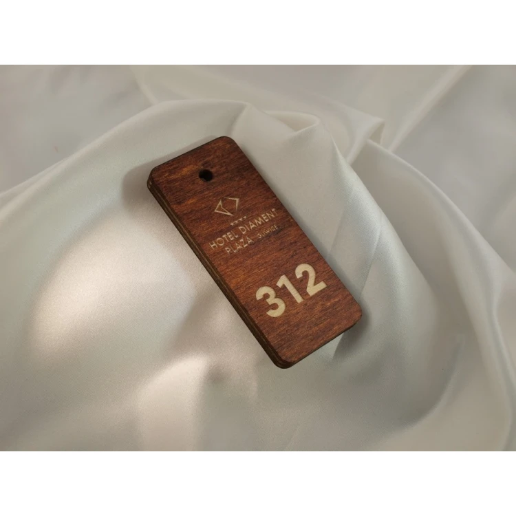 Wooden Keychain - TOMBREL 4 Light Walnut
