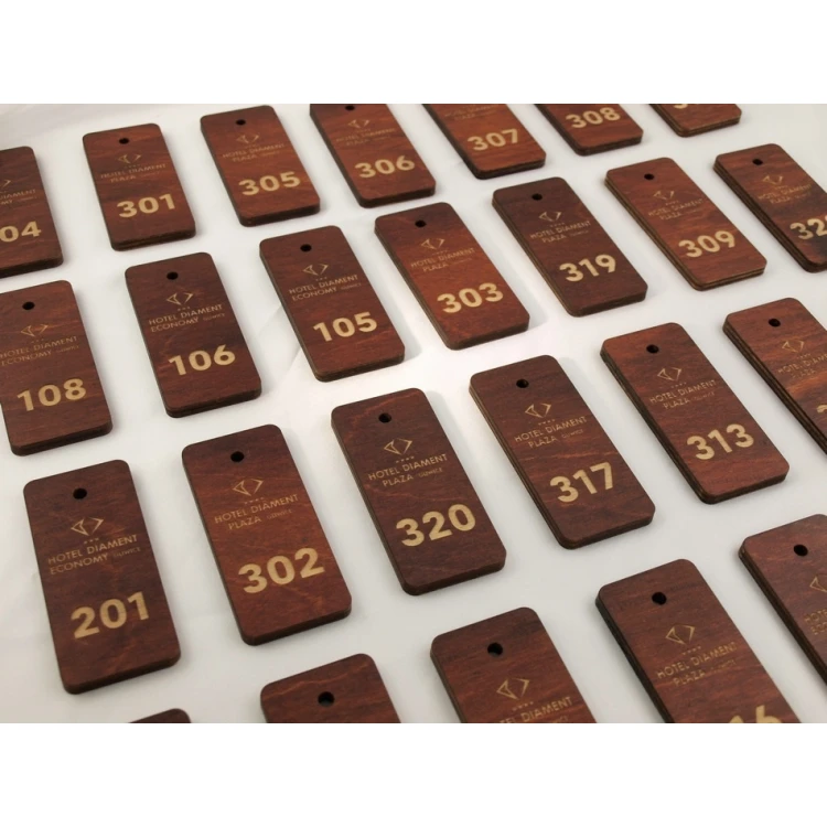 Wooden Keychain - TOMBREL 4 Light Walnut