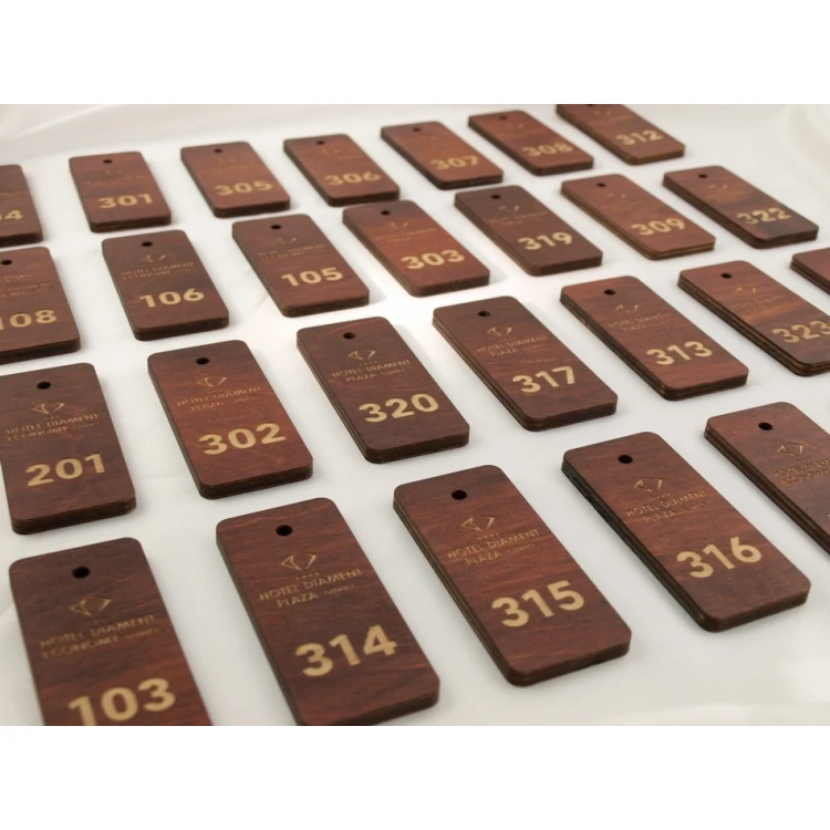 Wooden Keychain - TOMBREL 4 Light Walnut