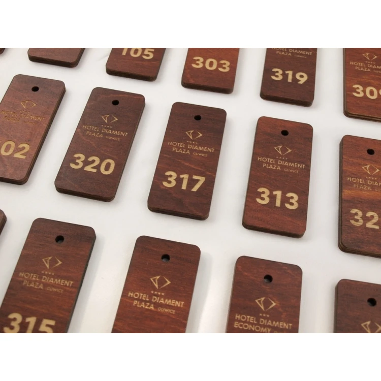 Wooden Keychain - TOMBREL 4 Light Walnut