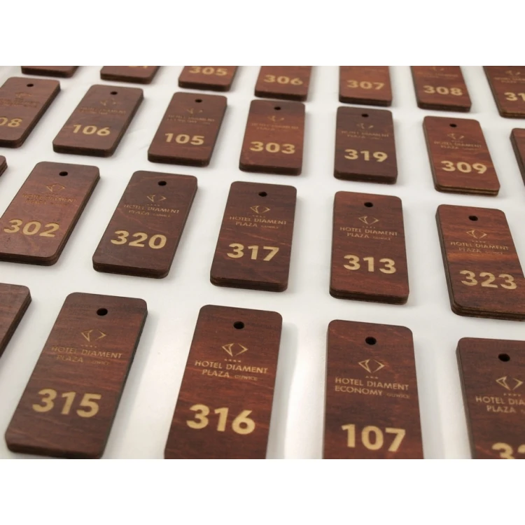 Wooden Keychain - TOMBREL 4 Light Walnut