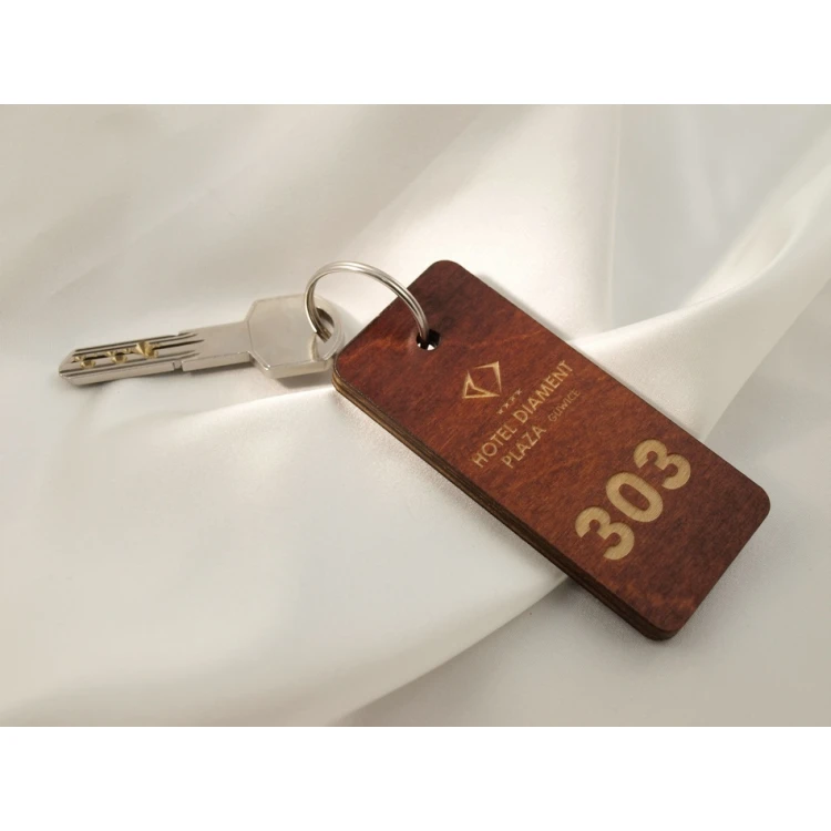 Wooden Keychain - TOMBREL 4 Light Walnut