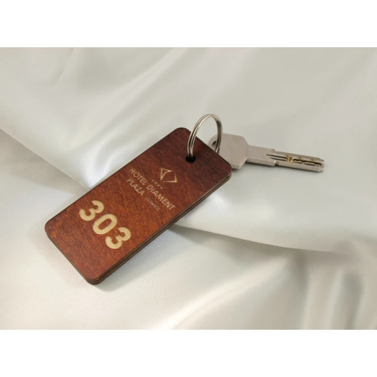 Wooden Keychain - TOMBREL 4 Light Walnut