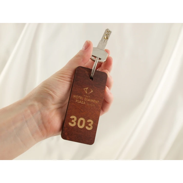 Wooden Keychain - TOMBREL 4 Light Walnut