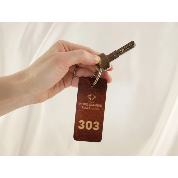 Wooden Keychain - TOMBREL 4 Light Walnut