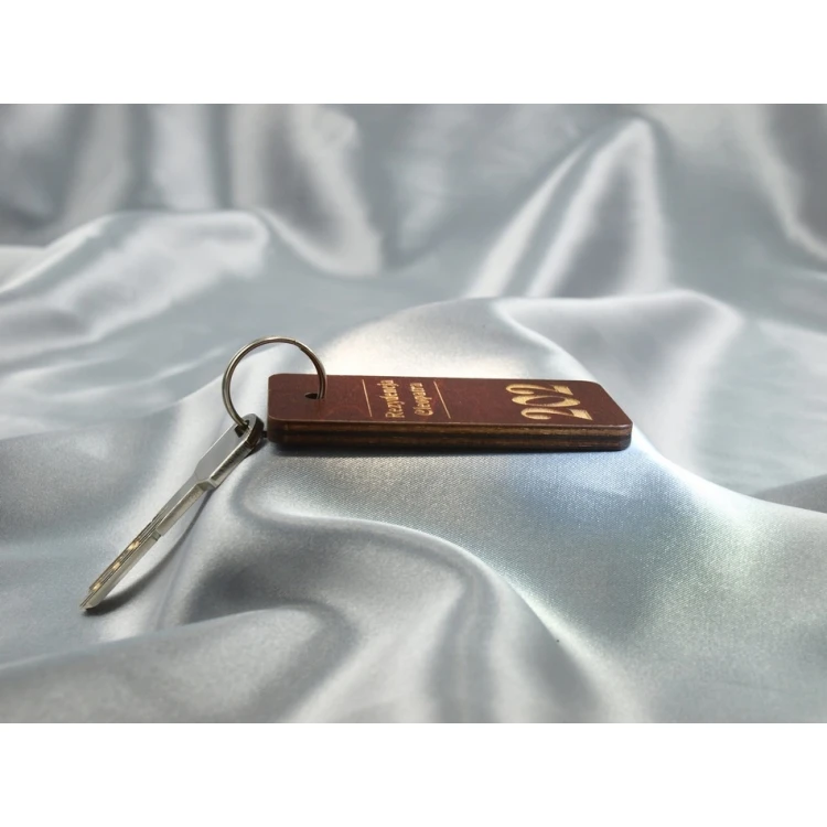 Wooden Keychain - TOMBREL 4 Light Walnut