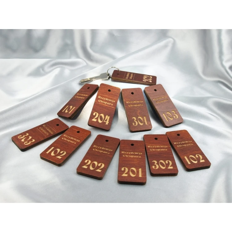 Wooden Keychain - TOMBREL 4 Light Walnut
