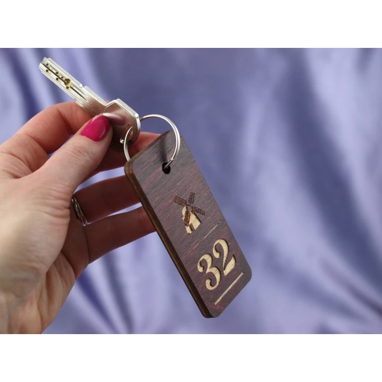 Wooden Keychain - TOMBREL 3 Cherry