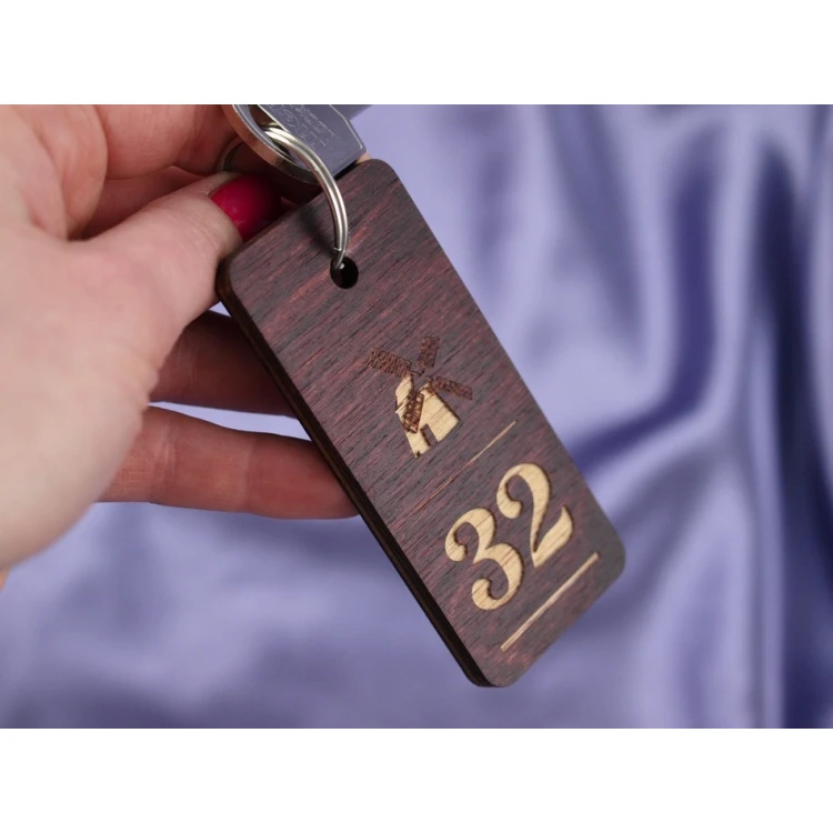 Wooden Keychain - TOMBREL 3 Cherry