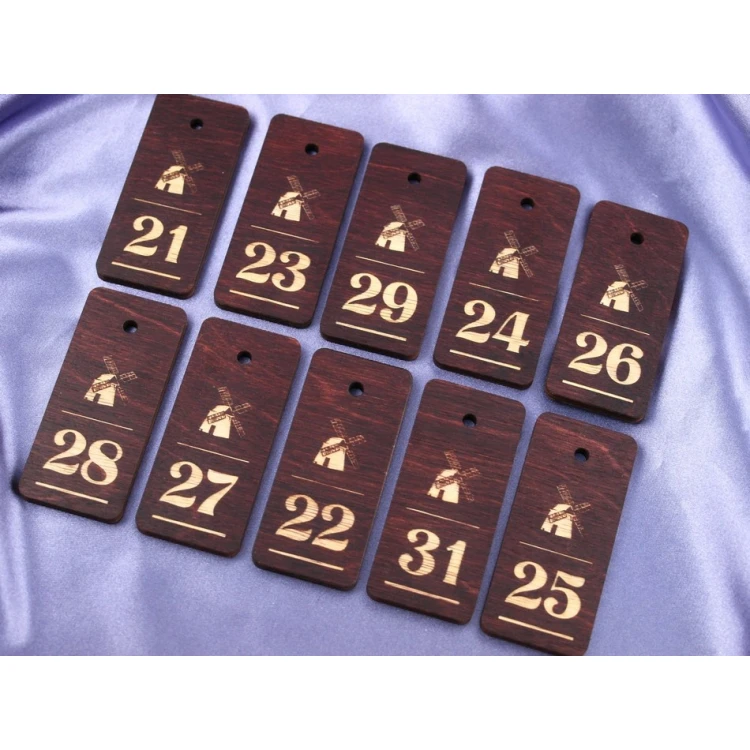 Wooden Keychain - TOMBREL 3 Cherry