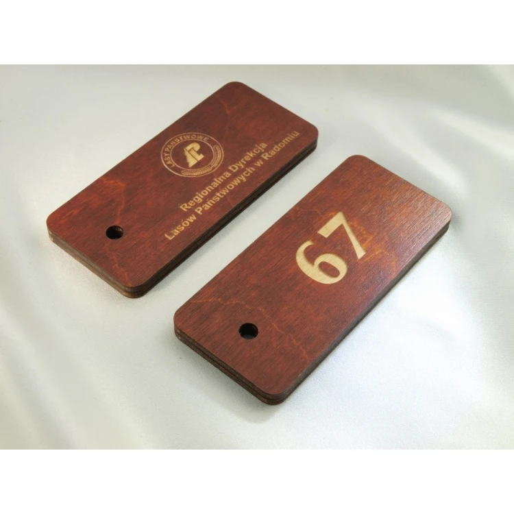 Wooden Keychain - TOMBREL 4 Light Walnut