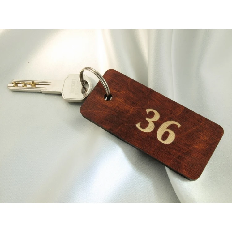 Wooden Keychain - TOMBREL 4 Light Walnut