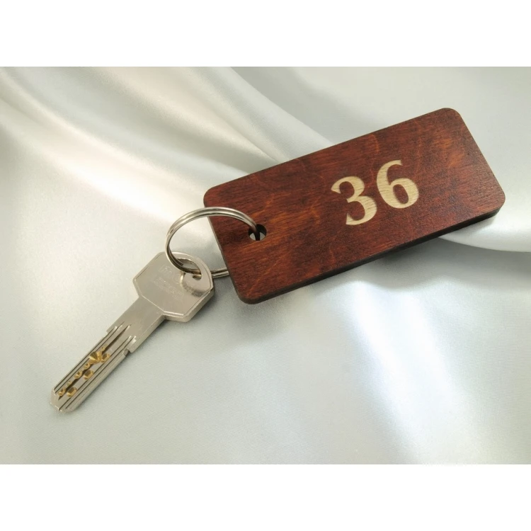 Wooden Keychain - TOMBREL 4 Light Walnut