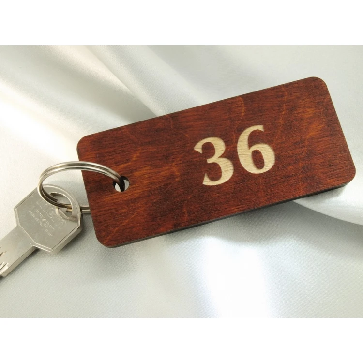 Wooden Keychain - TOMBREL 4 Light Walnut