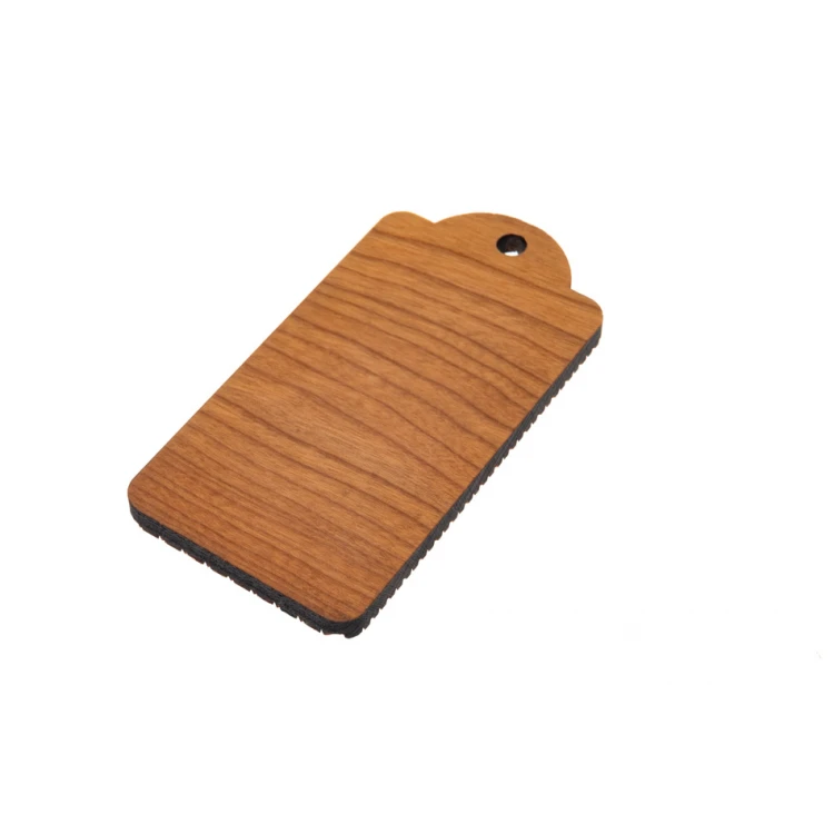 Wooden Keychain Vintage 9 - Light Cherry Wood - Size 90x45mm - BD092