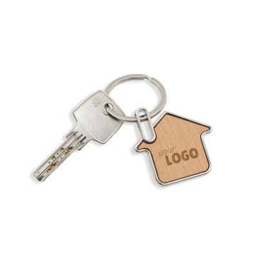Wooden Keychain with Engraving - House 5 - BP128