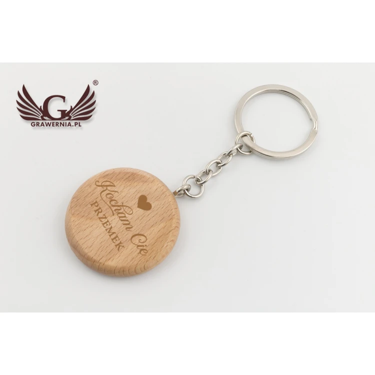 Wooden Keychain with Engraving - Olio - BP73