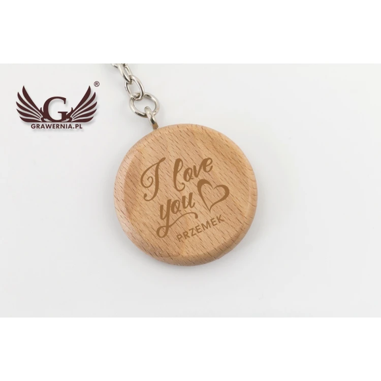 Wooden Keychain with Engraving - Olio - BP73