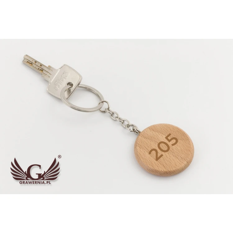 Wooden Keychain with Engraving - Olio - BP73
